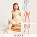 Juniors Printed Leggings with Elasticated Waistband - Set of 3-Leggings-thumbnail-0