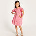 Juniors Heart Print Round Neck Dress with Frill Detail Sleeves-Dresses%2C Gowns and Frocks-thumbnail-1