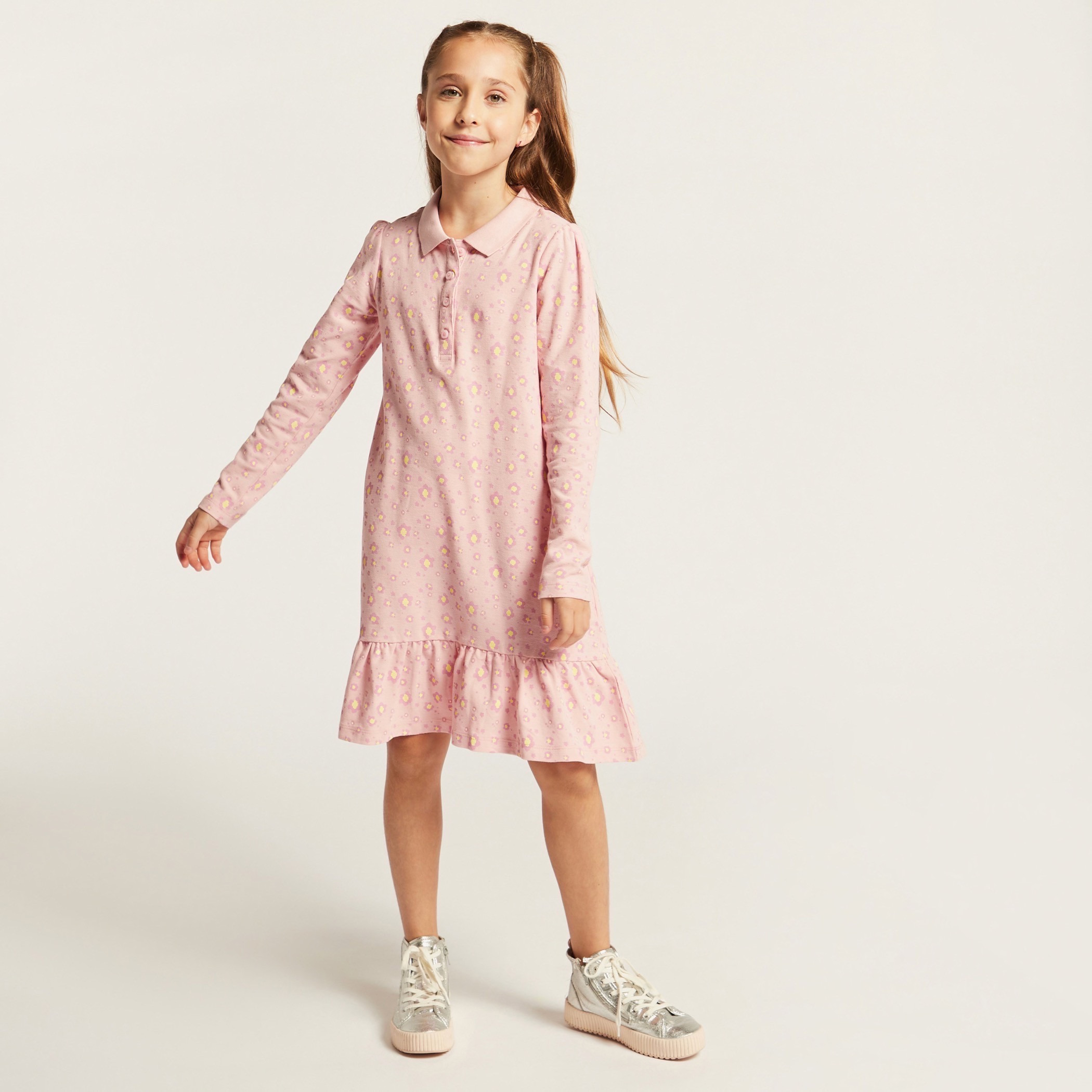 Juniors All-Over Floral Print Knit Dress with Long Sleeves-girls-clothing-dressesandjumpsuits-image-2