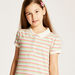 Juniors Striped Polo Dress with Short Sleeves-Dresses%2C Gowns and Frocks-thumbnail-2