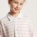 Juniors Striped T-shirt with Three Quarter Sleeves-T Shirts-thumbnail-2