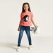 Juniors Unicorn Sequin Embellished Crew Neck T-shirt with Short Sleeves-T Shirts-thumbnail-0