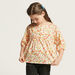 Juniors All-Over Floral Print A-Line Blouse with Half Sleeves-Blouses-thumbnail-0