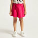 Juniors Solid Shorts with Paper Bag Waist and Braided Tie-Ups-Shorts-thumbnail-1