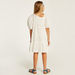 Juniors Striped Tiered Dress with Puff Sleeves and Asymmetric Neck-Dresses%2C Gowns and Frocks-thumbnail-4
