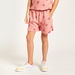 Juniors Floral Print T-shirt and Shorts Set-Clothes Sets-thumbnail-3