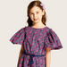 Juniors Printed Playsuit with Bell Sleeves and Tie-Ups-Rompers%2C Dungarees and Jumpsuits-thumbnail-2