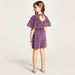 Juniors Printed Playsuit with Bell Sleeves and Tie-Ups-Rompers%2C Dungarees and Jumpsuits-thumbnail-3