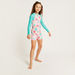 Juniors Printed Swimsuit with Long Sleeves and Zip Closure-Swimwear-thumbnailMobile-0