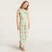 Juniors Floral Print Sleeveless Jumpsuit with Ruffle Detail-Rompers%2C Dungarees and Jumpsuits-thumbnail-1