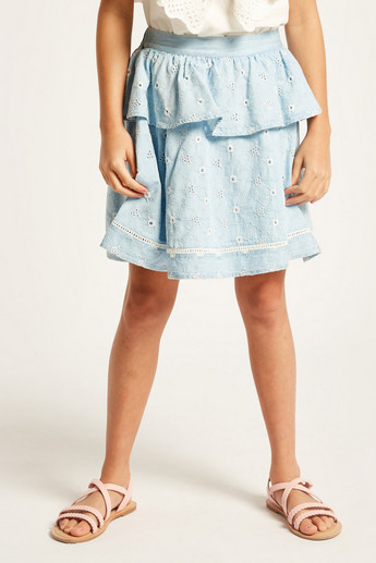 Eligo Embroidered Skirt with Elasticised Waistband