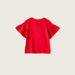Lee Cooper Printed Round Neck T-shirt with Bell Sleeves-T Shirts-thumbnail-3