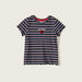 Lee Cooper Striped Round Neck T-shirt with Short Sleeves-T Shirts-thumbnail-0