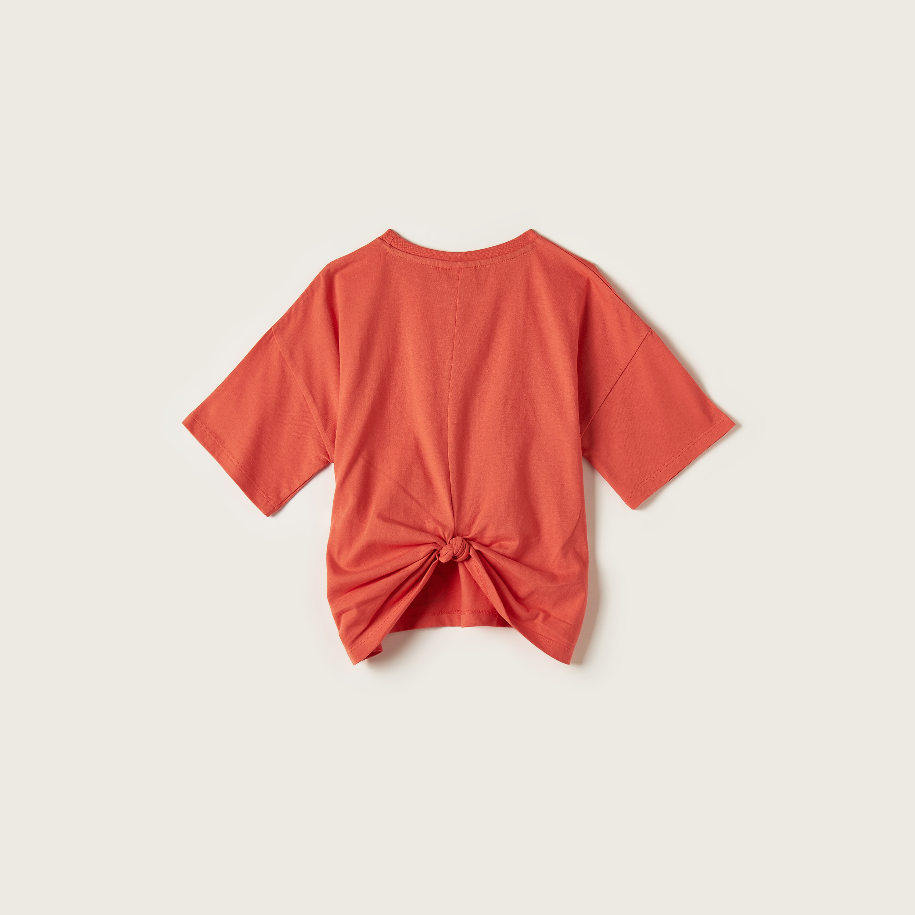 Sanrio Hello Kitty Print T-shirt with Round Neck and Short Sleeves-girls-clothing-schoolwear-tshirts-image-4