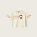 Sanrio Hello Kitty Print Crew Neck T-shirt with Short Sleeves and Bow Accent-T Shirts-thumbnail-0
