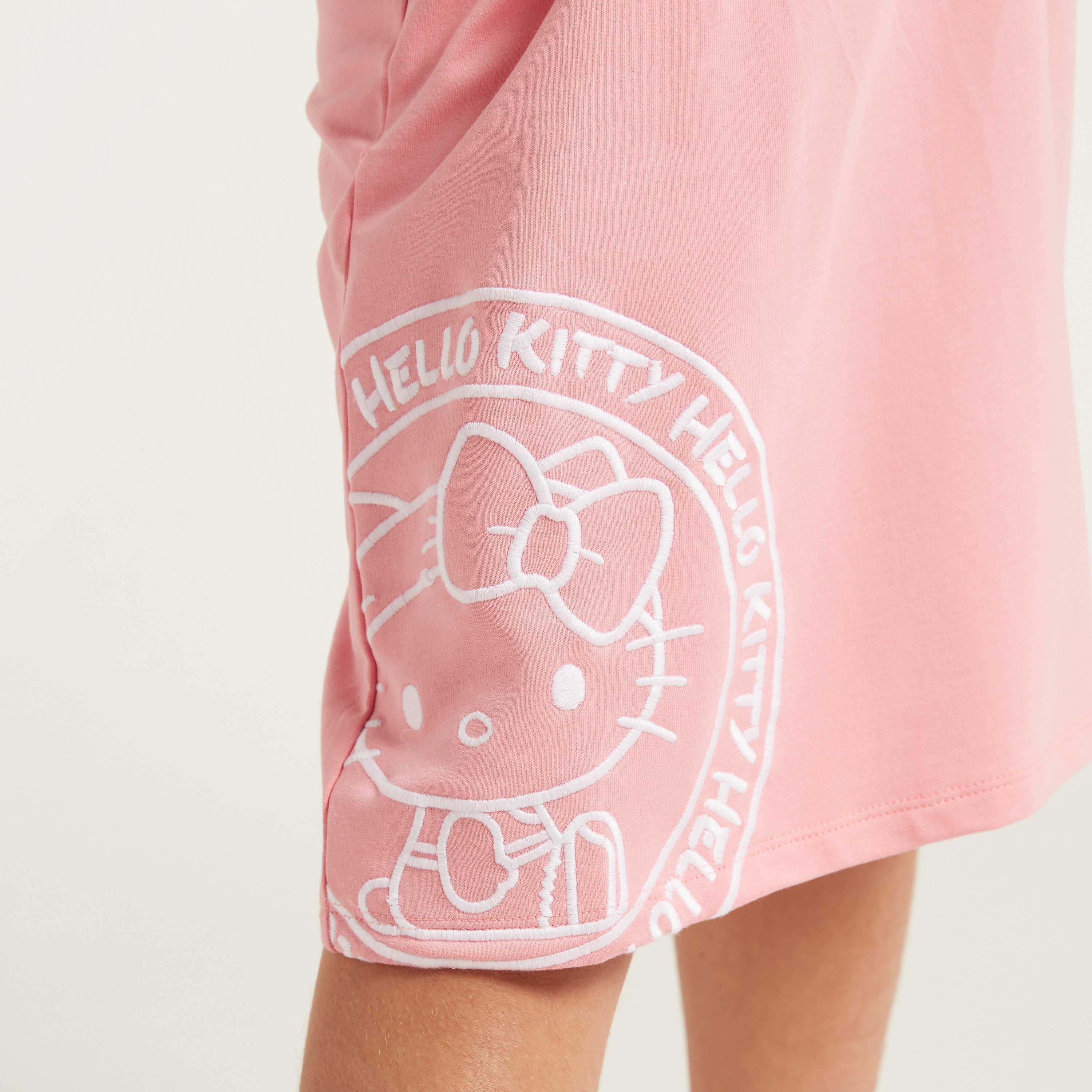 Sanrio Hello Kitty Embroidered Skirt with Drawstring Closure and Pockets-girls-clothing-bottoms-skirts-image-3