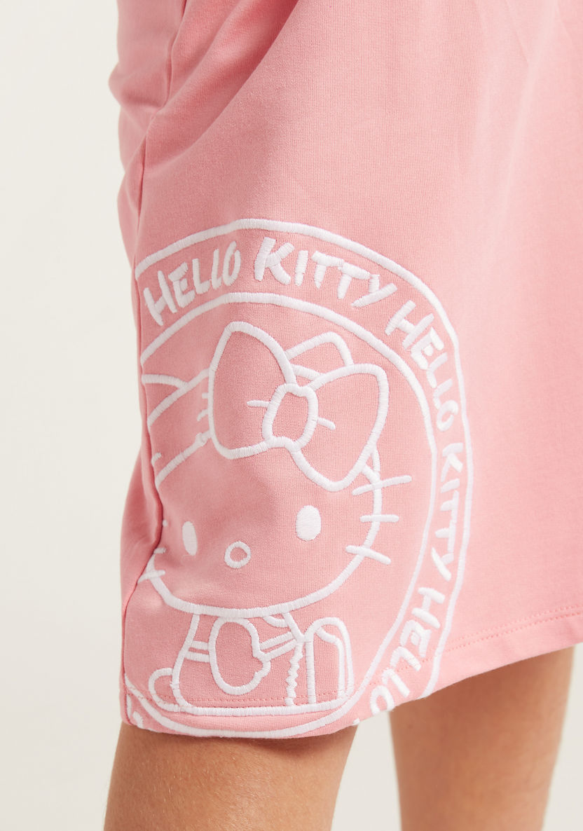 Sanrio Hello Kitty Embroidered Skirt with Drawstring Closure and Pockets-Skirts-image-2
