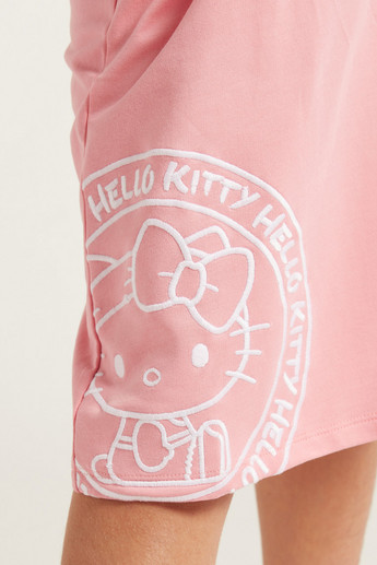 Sanrio Hello Kitty Embroidered Skirt with Drawstring Closure and Pockets