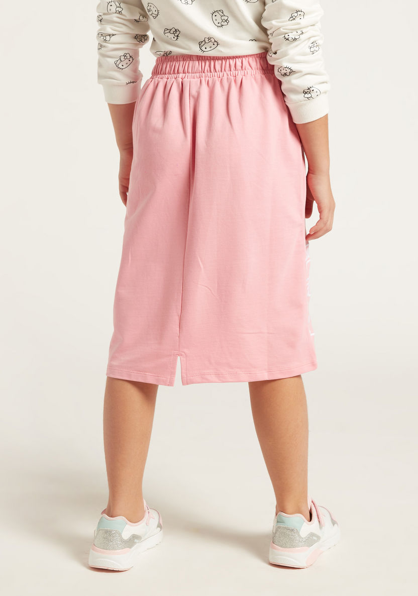 Sanrio Hello Kitty Embroidered Skirt with Drawstring Closure and Pockets-Skirts-image-3