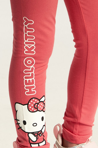 Sanrio Hello Kitty Print Leggings with Elasticated Waistband