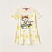 Sanrio Hello Kitty Print Dress with Round Neck and Short Sleeves-Dresses%2C Gowns and Frocks-thumbnail-0