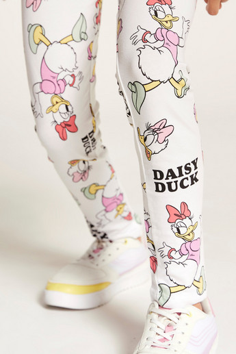Disney Daisy Duck Print Leggings with Elasticised Waistband
