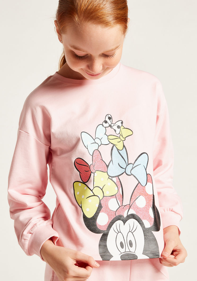 Disney Minnie Mouse Print Sweatshirt with Long Sleeves-Sweatshirts-image-2