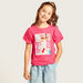 Sanrio Barbie Print Round Neck T-shirt with Balloon Sleeves-T Shirts-thumbnail-0