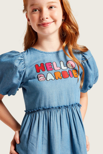 Sanrio  Hello Kitty Print Dress with Short Sleeves