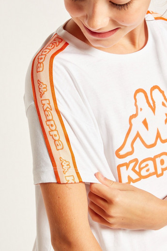 Kappa Printed T-shirt with Crew Neck and Short Sleeves