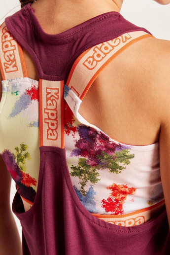 Kappa Printed Sleeveless Vest with Racerback