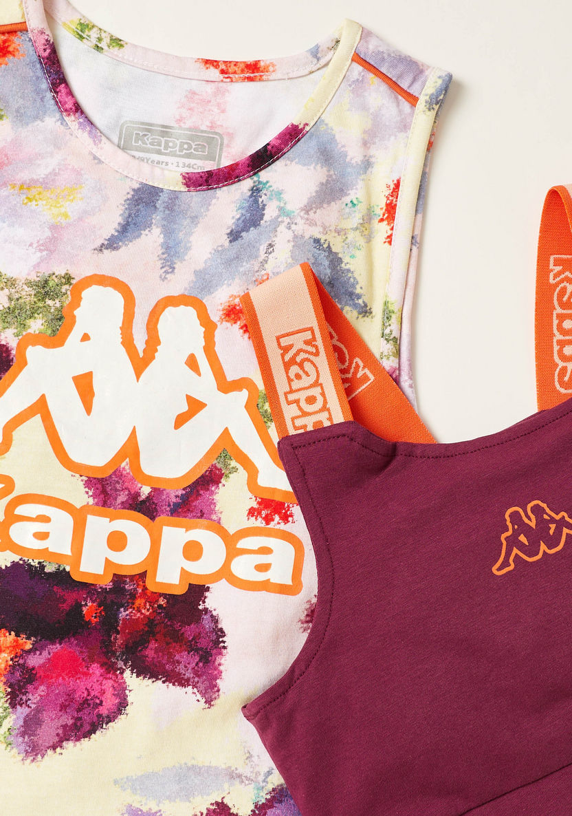 Kappa Printed Sleeveless T-shirt-Tops-image-2
