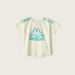 Kappa Logo Print Round Neck T-shirt with Short Sleeves-Tops-thumbnail-0