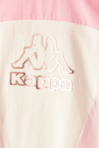 Kappa Logo Colourblock Crew Neck T-shirt with Short Sleeves
