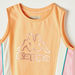 Kappa Printed Sleeveless T-shirt with Round Neck-T Shirts-thumbnail-1