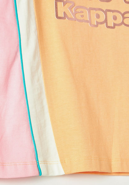 Kappa Printed Sleeveless T-shirt with Round Neck-T Shirts-image-2