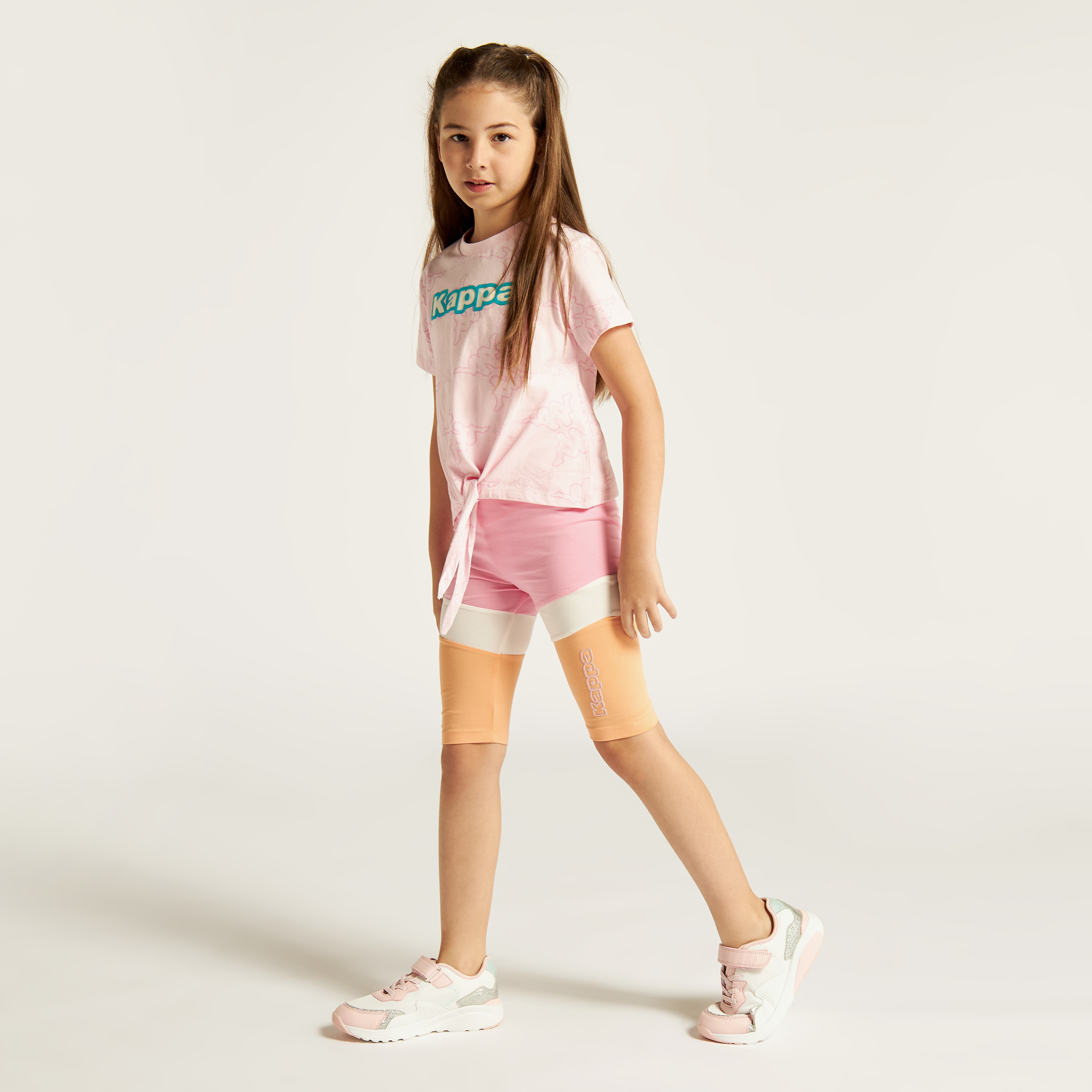 شورت لركوب الدراجات بقوالب ملونة وخصر مطاطي من كابا-girls-clothing-sportswear-bottoms-image-1