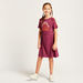 Kappa Logo Print Dress with Round Neck and Short Sleeves-Dresses%2C Gowns and Frocks-thumbnail-0