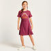 Kappa Logo Print Dress with Round Neck and Short Sleeves-Dresses%2C Gowns and Frocks-thumbnail-1