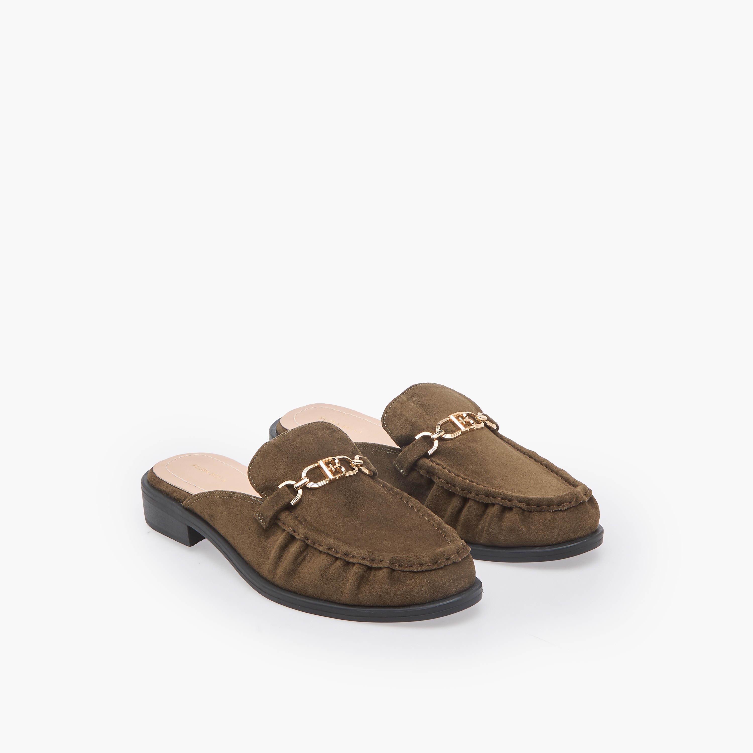 حذاء ميول بزينة ميتاليك للنساء من فلورا بيلا-women-shoes-flats-mules-image-1