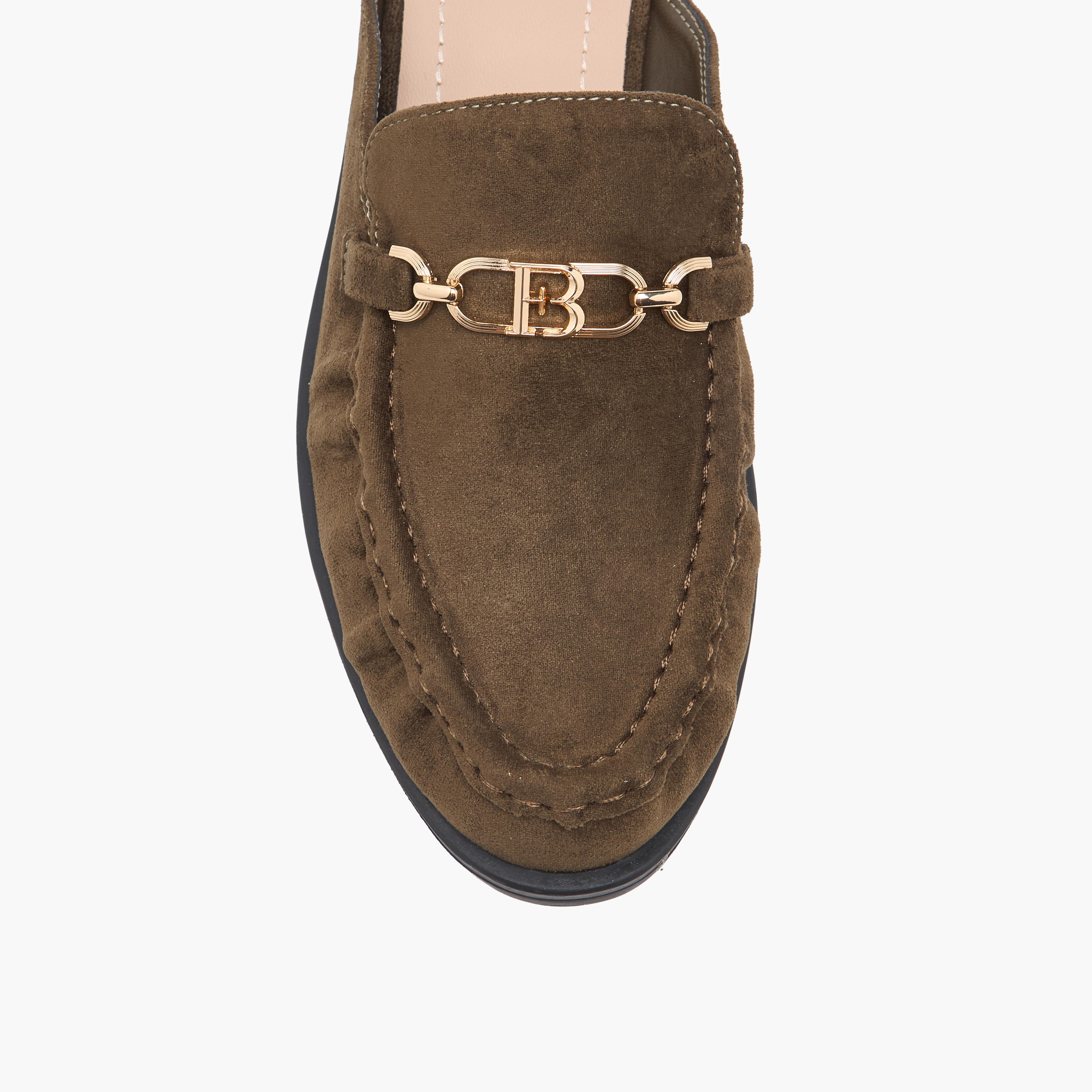 حذاء ميول بزينة ميتاليك للنساء من فلورا بيلا-women-shoes-flats-mules-image-4