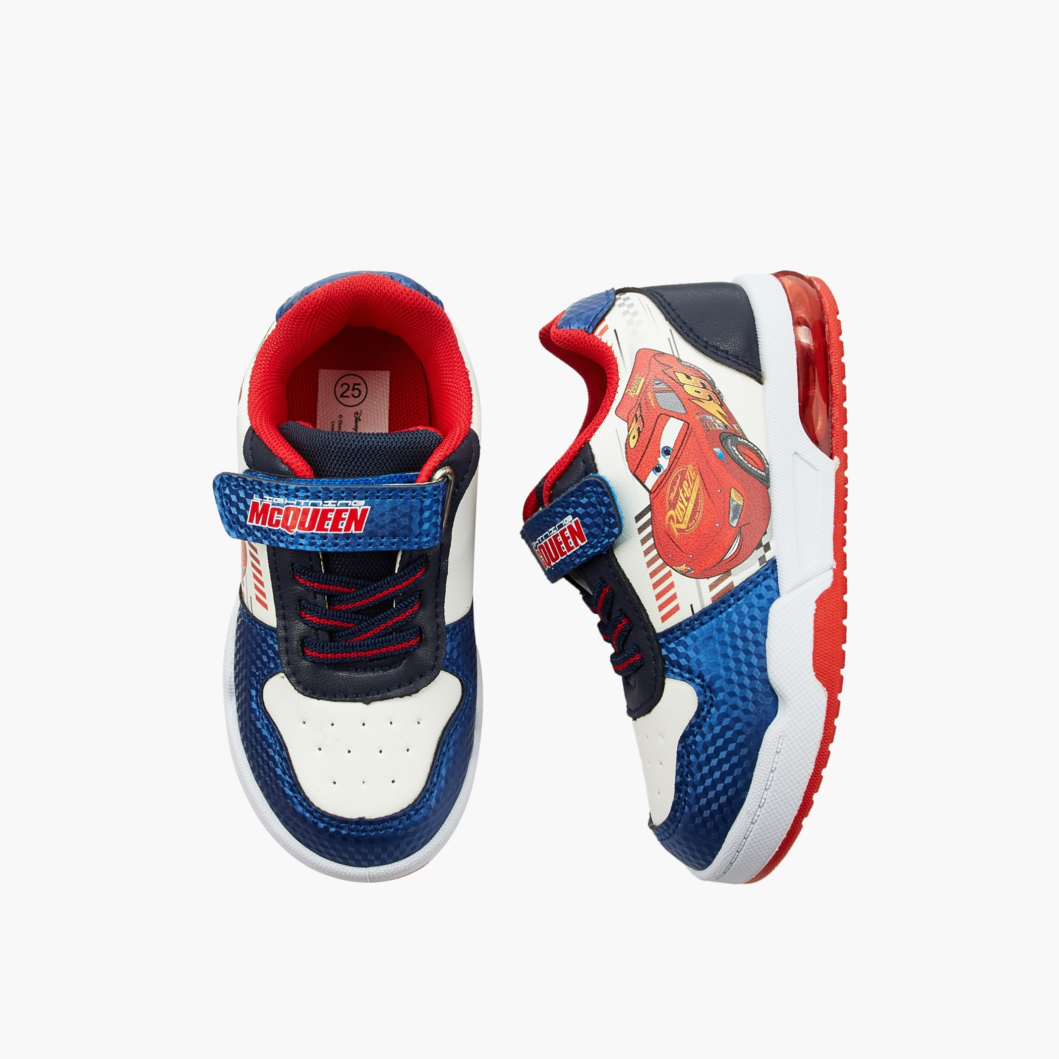 Disney Boys Cars Print Light-Up Ankle Sneakers-boys-shoes-sneakers-image-1