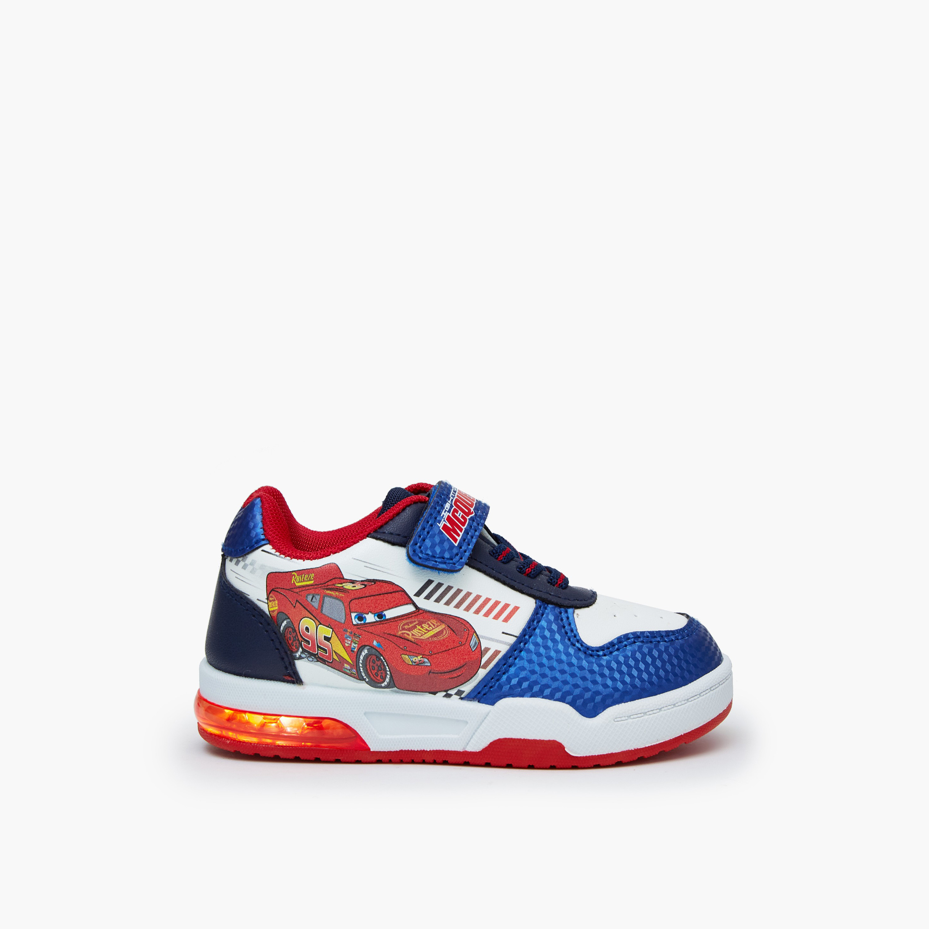 Disney Boys Cars Print Light-Up Ankle Sneakers-boys-shoes-sneakers-image-6