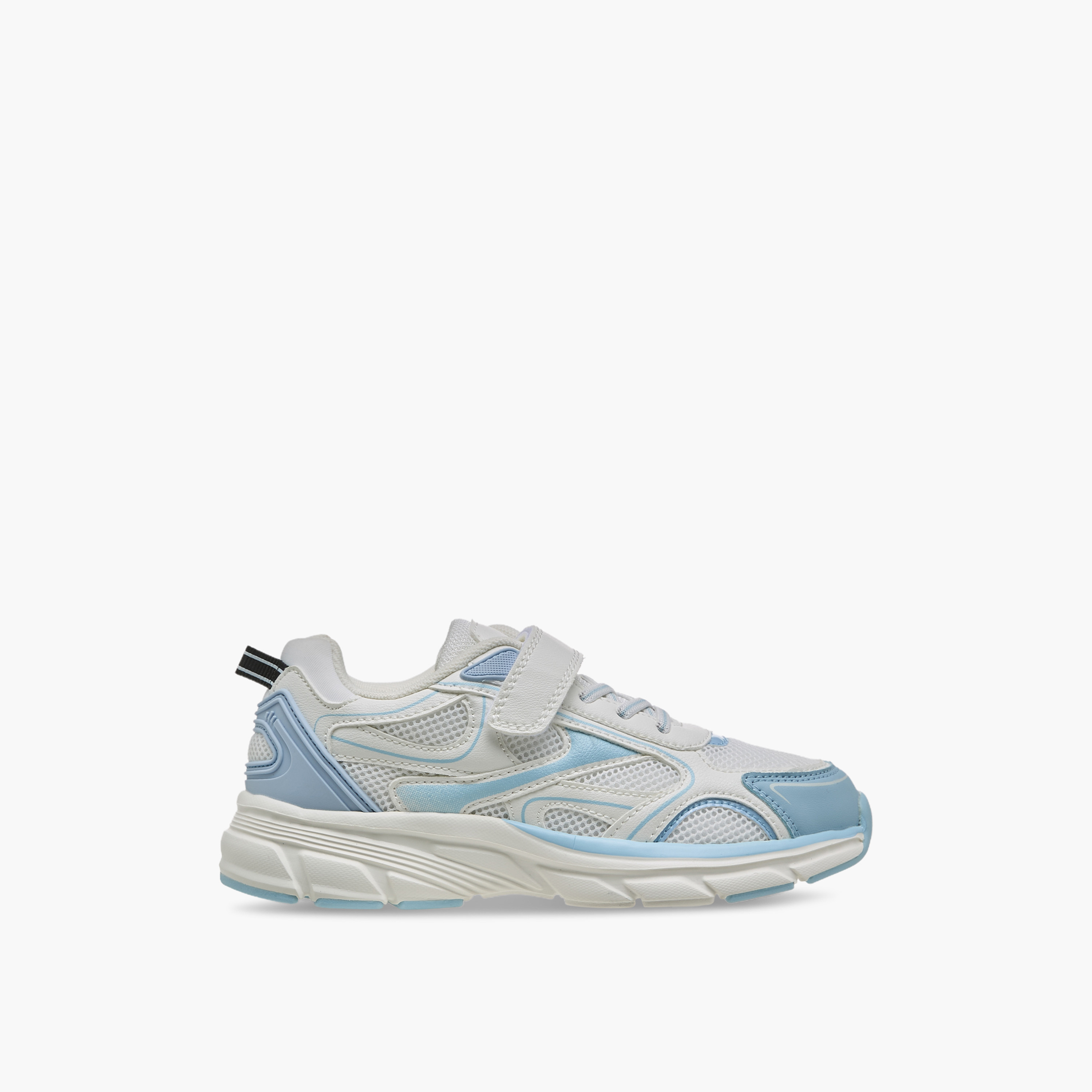 Little Missy Girls Panelled Hook & Loop Sneakers-girls-shoes-sneakers-image-3