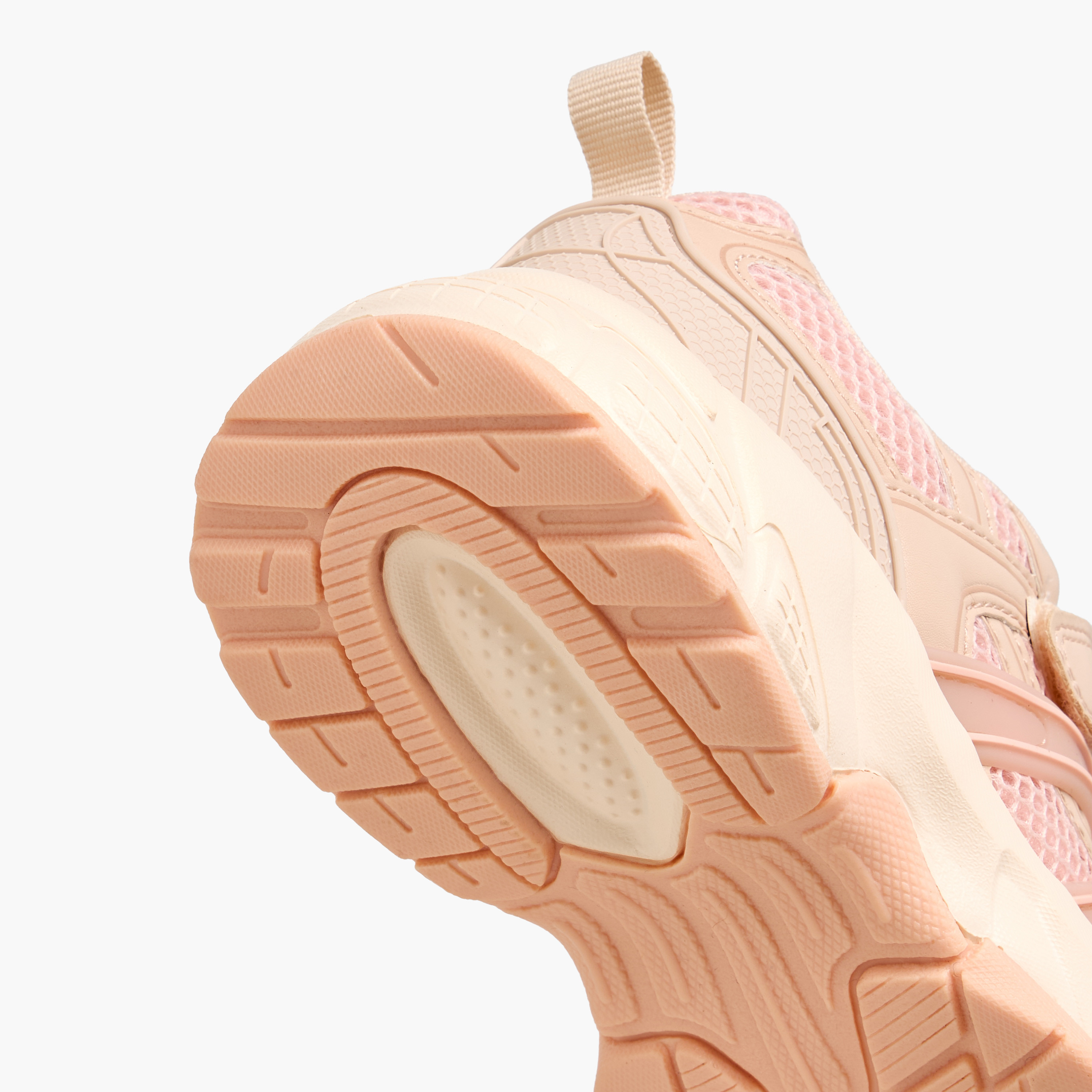Little Missy Girls Mesh Panelled Hook & Loop Sneakers-girls-shoes-sneakers-image-5