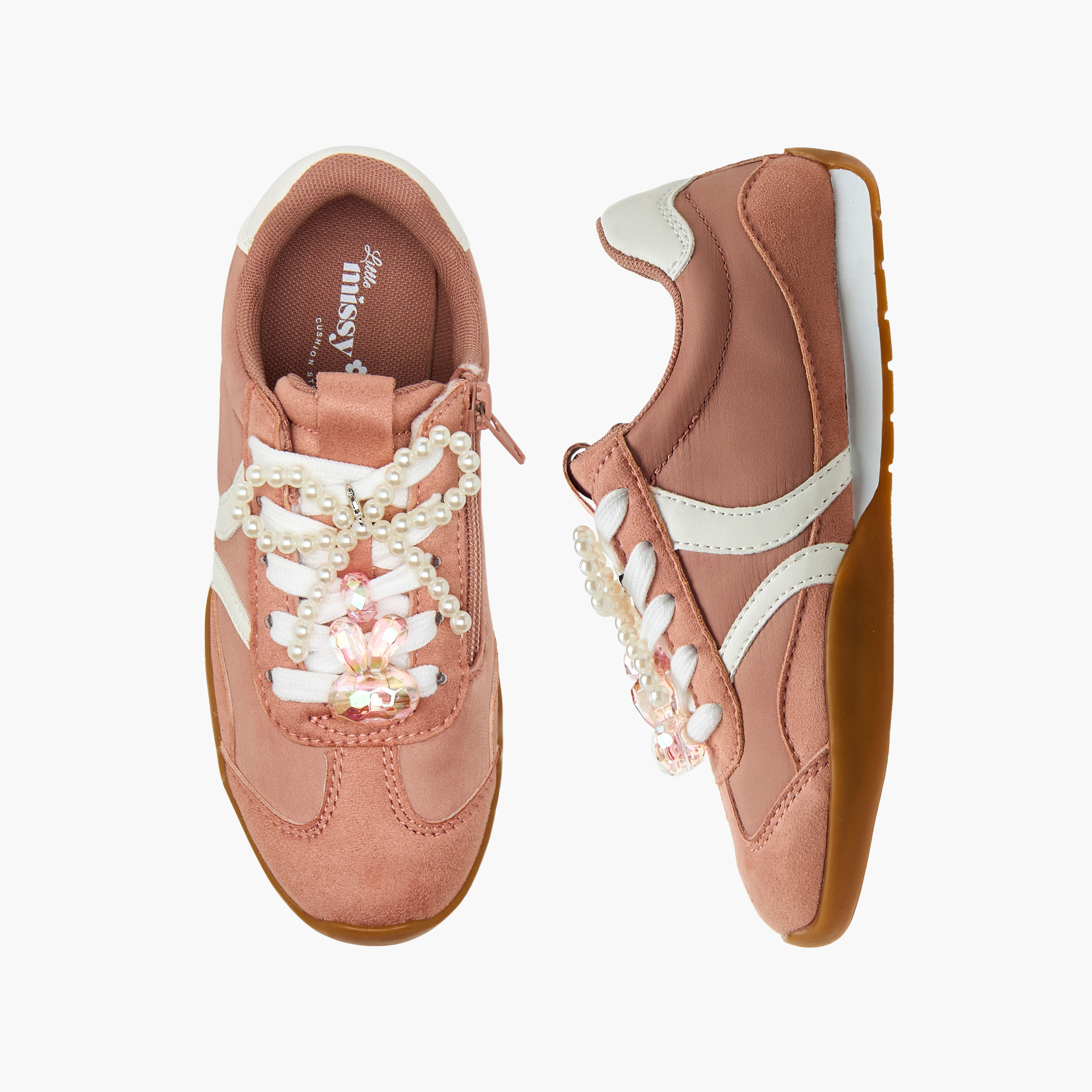 حذاء سنيكرز مزين للبنات من ليتل ميسي-girls-shoes-sneakers-image-1