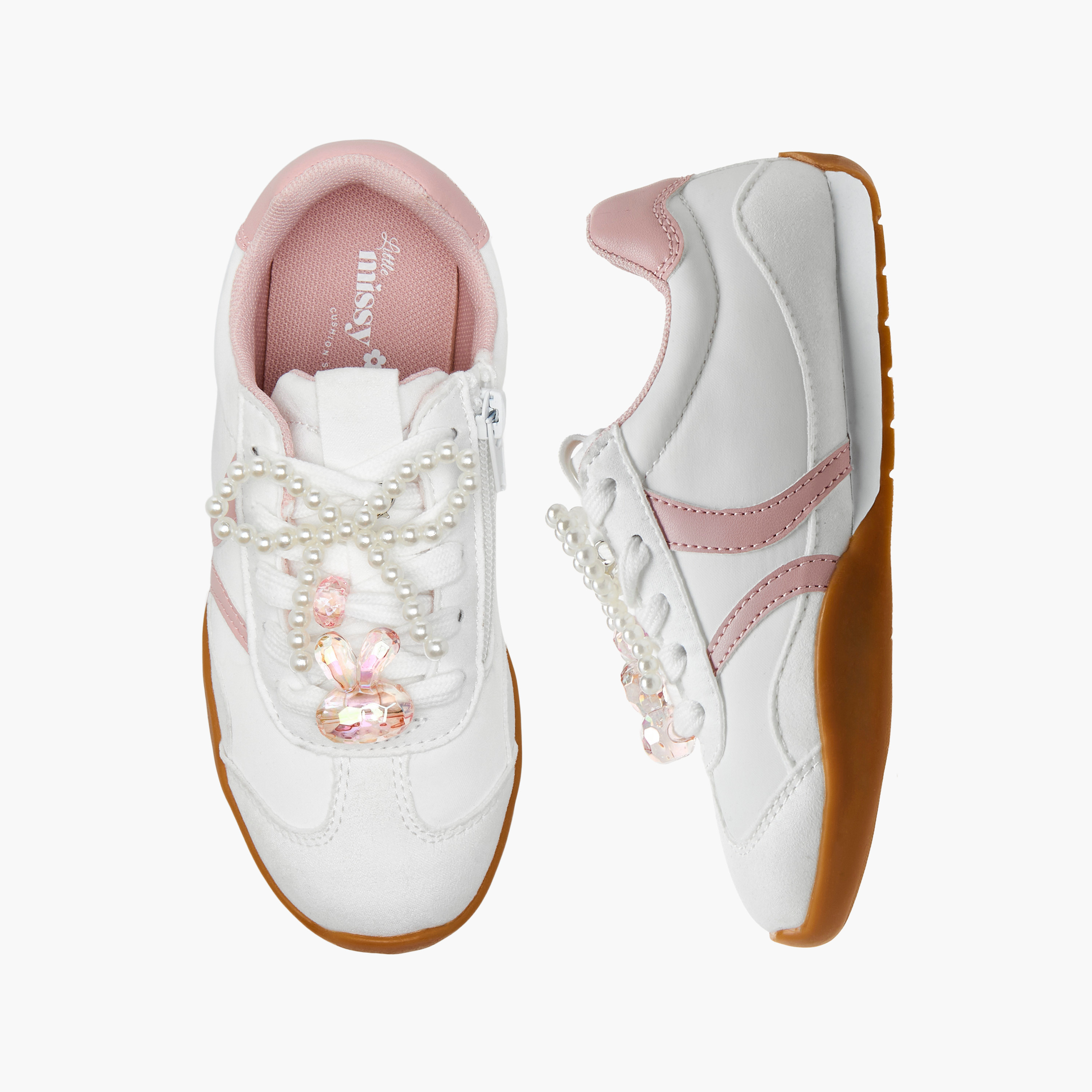 حذاء سنيكرز مزين للبنات من ليتل ميسي-girls-shoes-sneakers-image-1