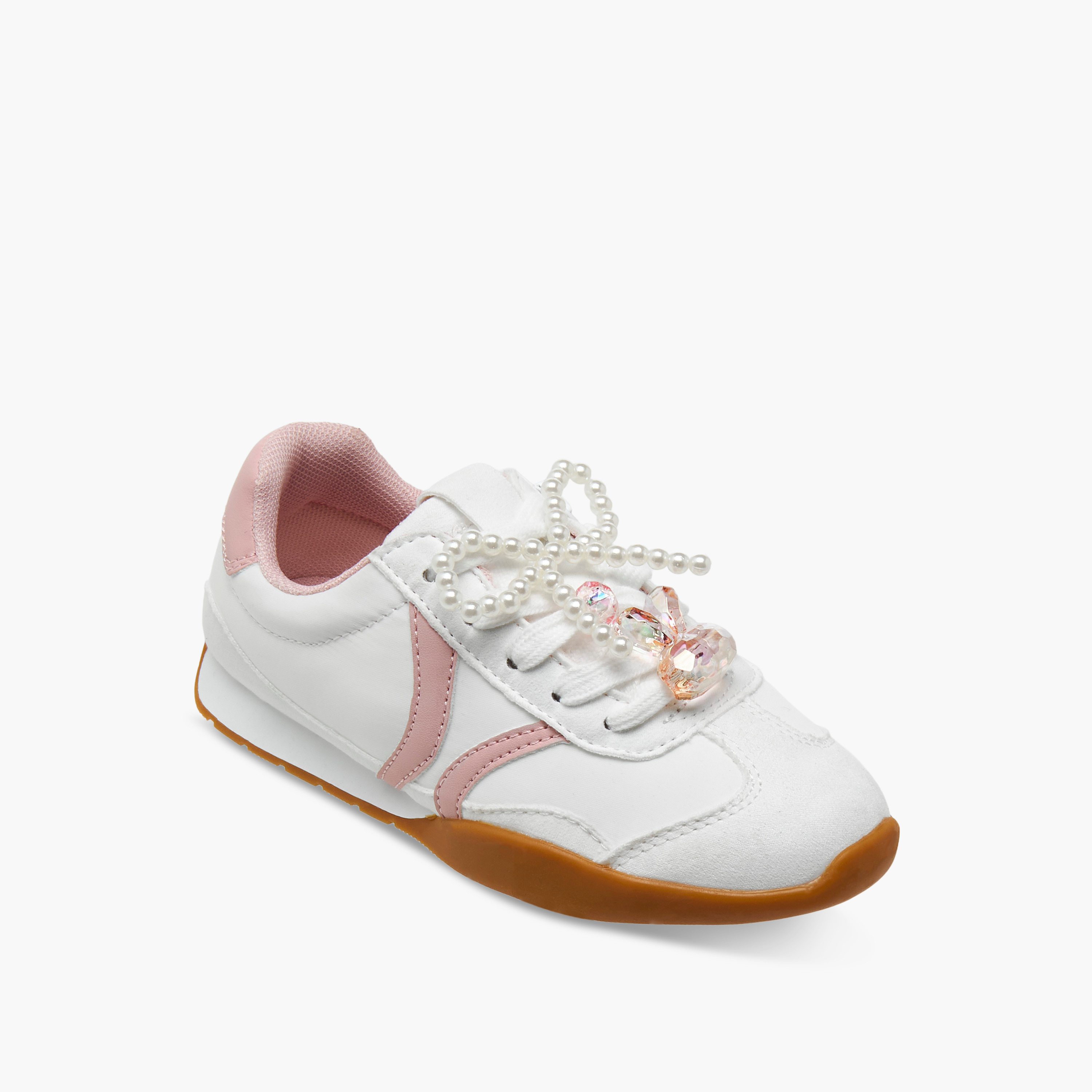 حذاء سنيكرز مزين للبنات من ليتل ميسي-girls-shoes-sneakers-image-2