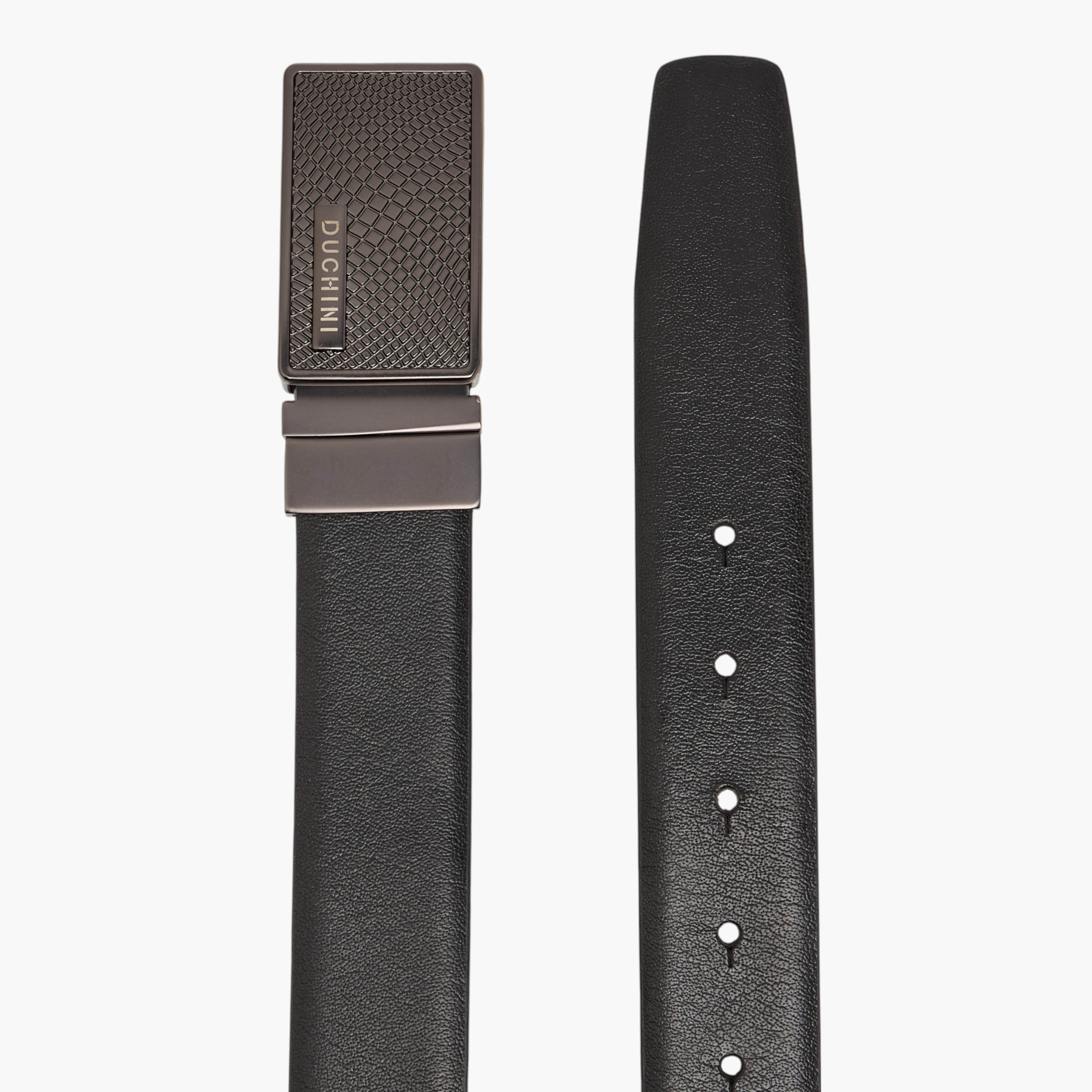 حزام سادة بإبزيم إغلاق من دوتشيني-men-beltsandwallets-belts-image-3