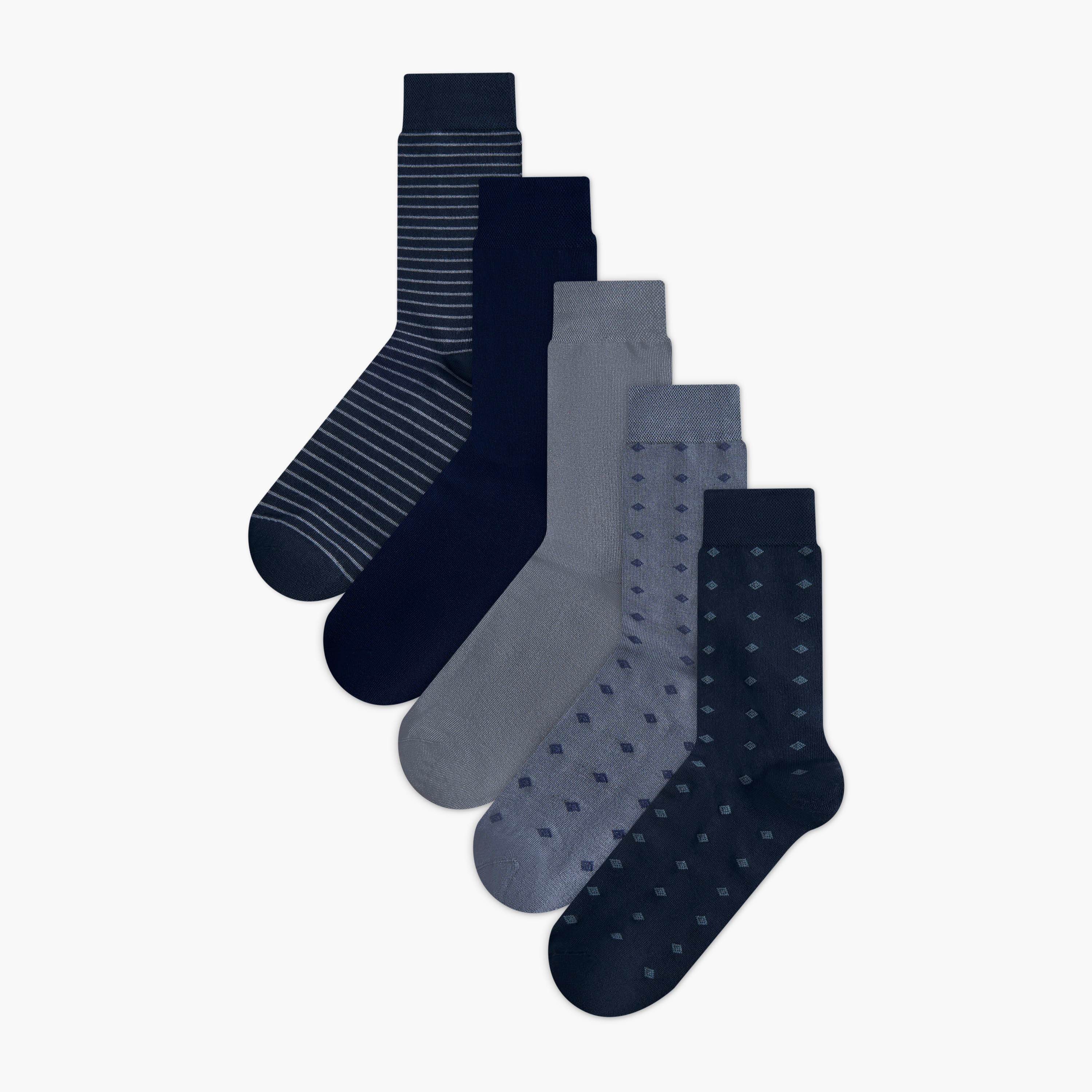 Duchini Men Socks Crew Length - Set of 5-men-socks-image-1
